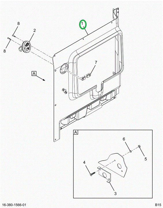 6123326C1 PANEL , SLPR SIDE LH W/110V, N