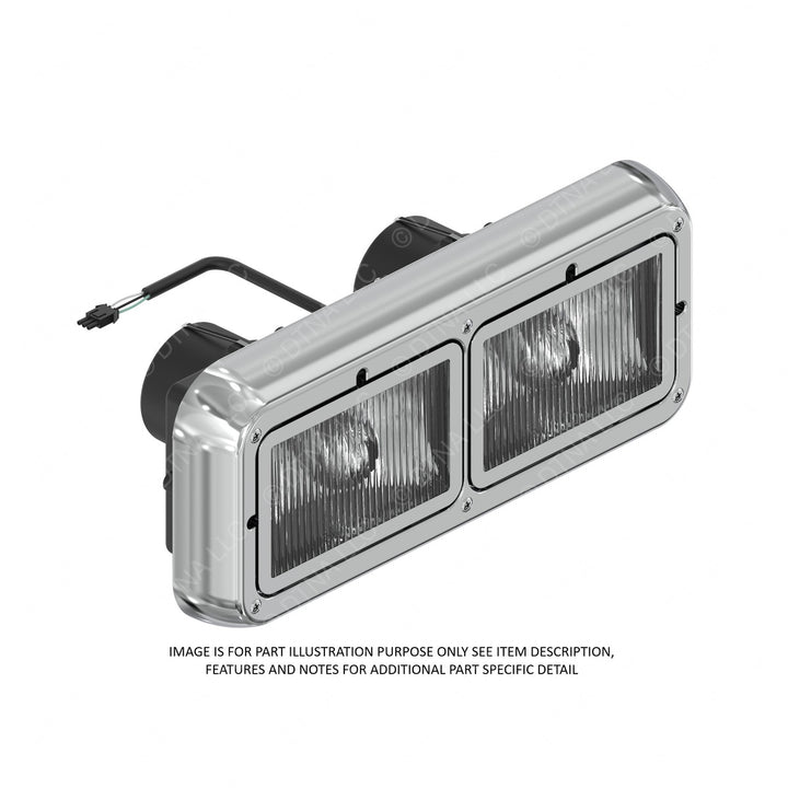 A06-73022-001 HEADLAMP,HOUSING/RETAINER ASY,DUAL RECT,