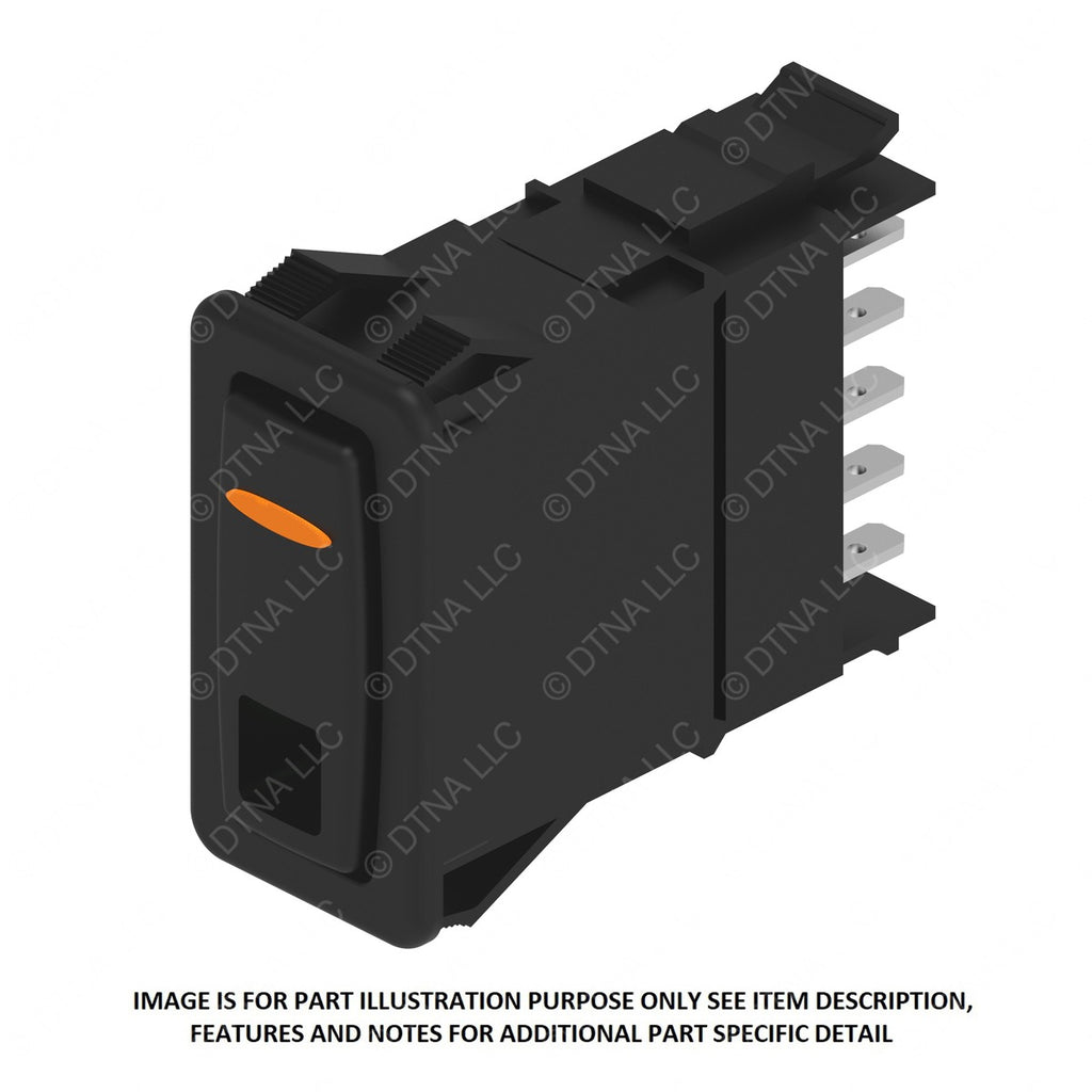 A06-86377-101 SWITCH-ROCKER,2 POS LAT,W/INDICATOR,AMBE