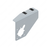A06-96576-000 BRKT-STEP MTG,RCPT,BLK,HTR