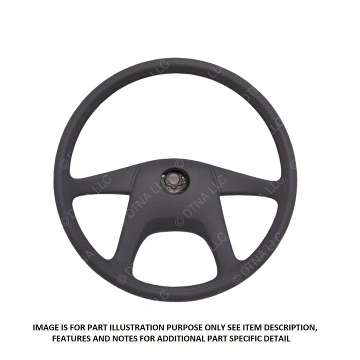 A14-12612-001 STEERING WHEEL-450MM W/LEATHER,SHDW GRAY