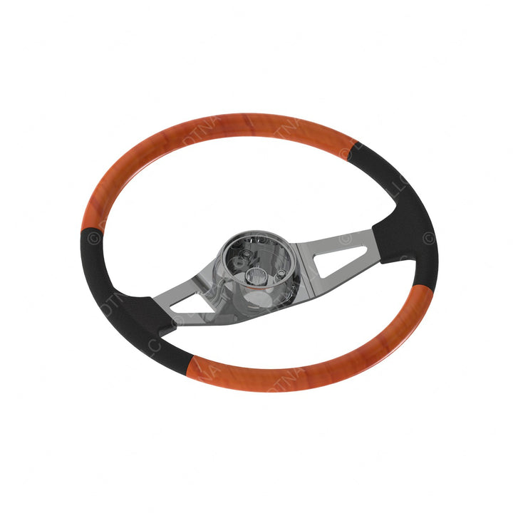 A14-18546-000 STEERING WHEEL-450MM,BLACK-LEATHER/CHRY