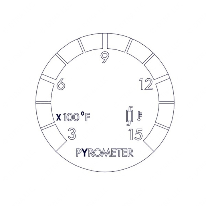 A22-38891-003 GAUGE - PYRO  SM FACE  CHR