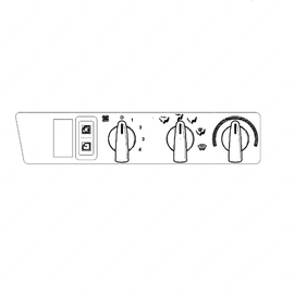 A22-51694-012 CONTROL-HVAC,2 HOLE,W/ RECIRC SWITCH