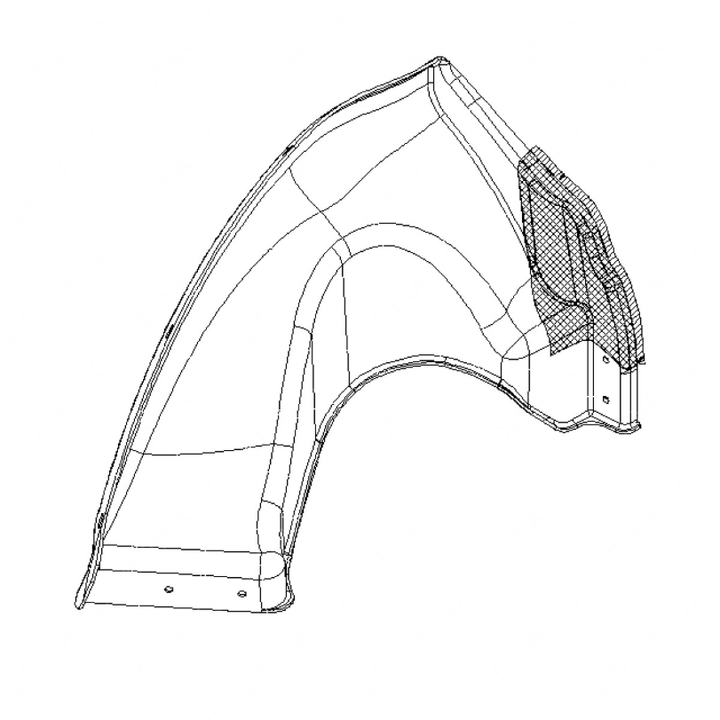 A22-61359-000 FENDER,INR,HEAT SHIELD,RH