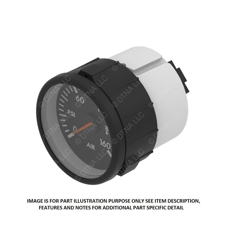 A22-68156-007 GAUGE-AIR PRESSURE,AXLELIFT,US,BLACK
