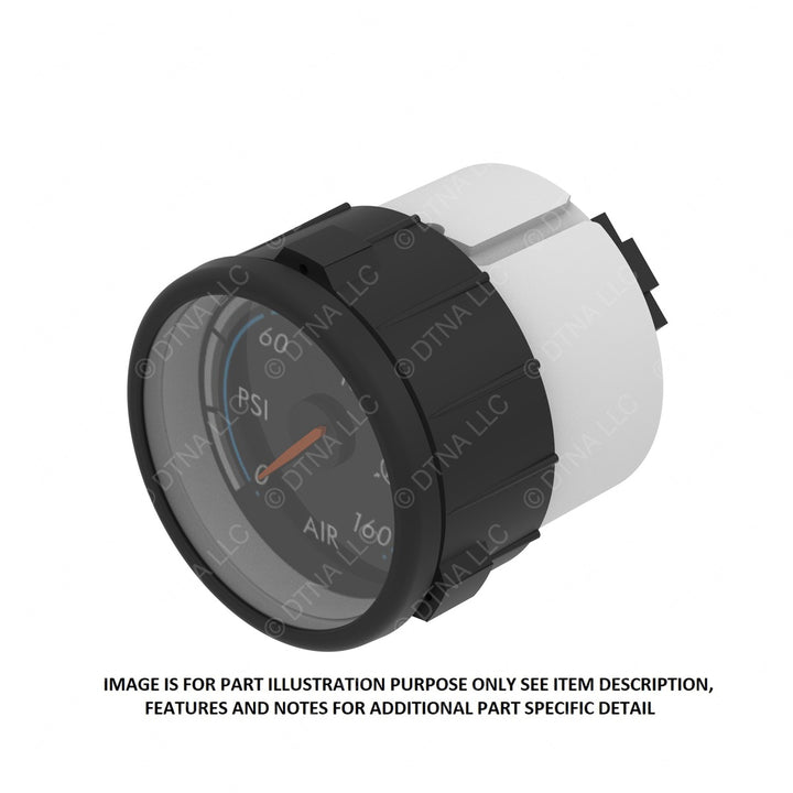 A22-71047-000 GAUGE-AIR PRESSURE,ICU4ME,APP AIR,BLACK