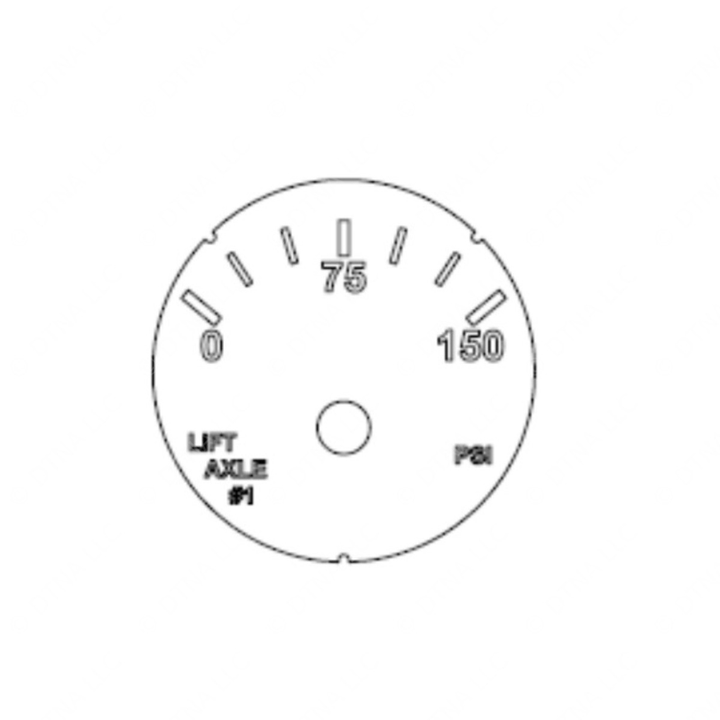 A22-71661-000 GAUGE-LIFT AXLE 1,PSI,BLACK