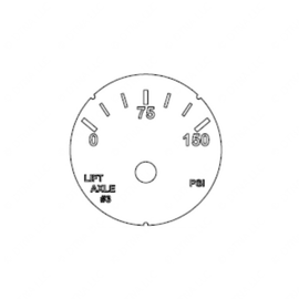 A22-71663-000 GAUGE-LIFT AXLE 3,PSI,BLACK