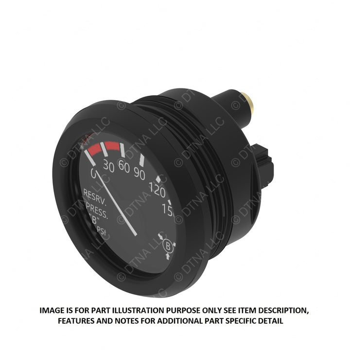 A22-78443-000 GAUGE-RES B PRESS,BLK,PSI