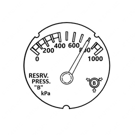 A22-78472-000 GAUGE-RES B PRESS,BLK,KPA