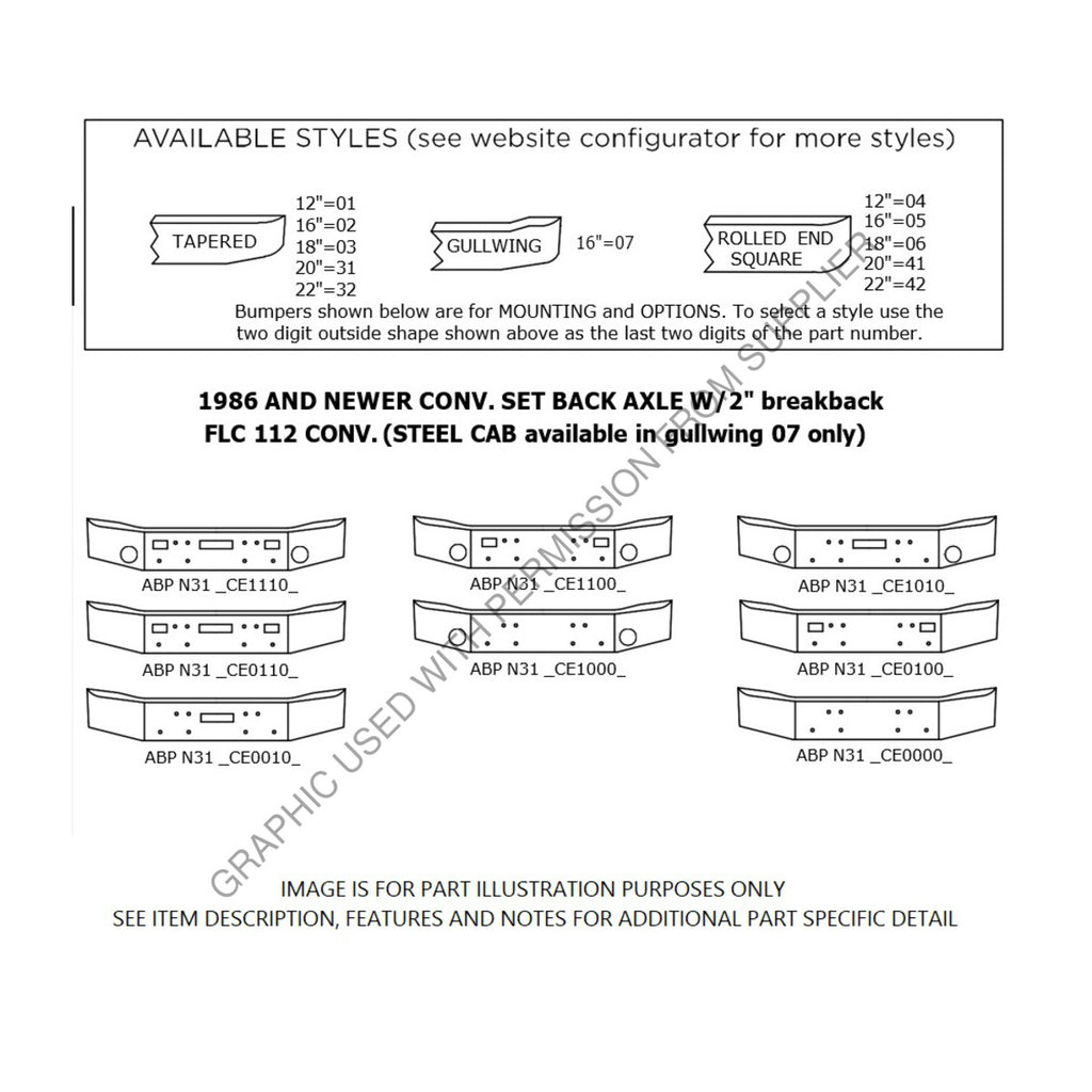 ABP N31 7WCE093020 BUMPER CUSTOM