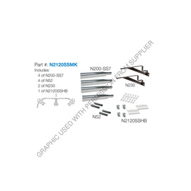 ABP N31 N2120SSMK SS SS7 POST MNT KIT  FULL TANDEM FENDER