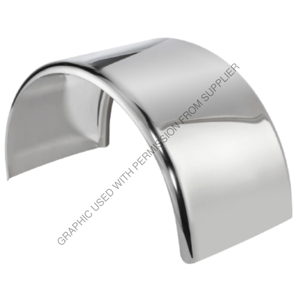 ABP N31 NF180SSNR SS 14G SMOOTH SINGLE AXLE  FENDERS PAIR