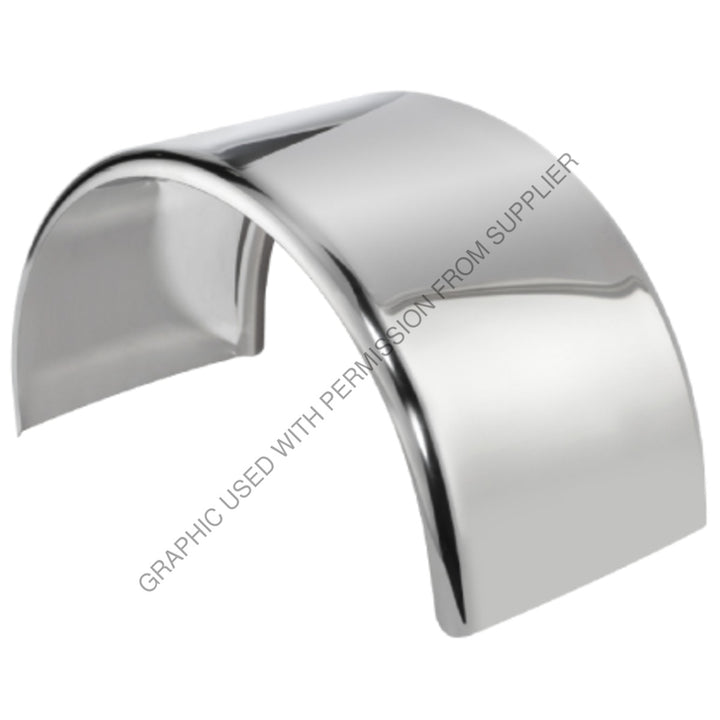 ABP N31 NF180SSNR SS 14G SMOOTH SINGLE AXLE  FENDERS PAIR