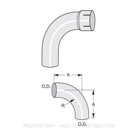 ABP N49 40EL90118A 90 DEG ELB, 4 CONN