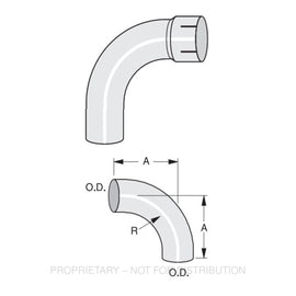 ABP N49 40EL90217A 90 DEG ELB, 4 CONN