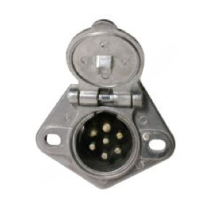 ABP N54A SF7WSSAE SOCKET - 7 PIN, SOLID PIN, 2 HOLE MOUNT,
