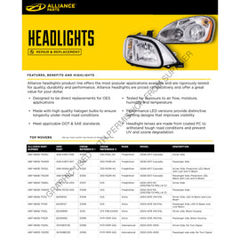 ABP N60B 71112R VOLVO 2004 - 2015 VN/VNL HEADLIGHT, LED