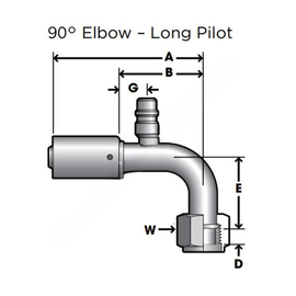 ABP N83 311418 A/C FITTING 90 DEG