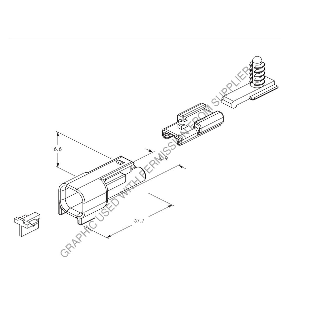 AFL E4011 1 RCPT-2CAV,Y1.5S,AFLE 4011 1,BK