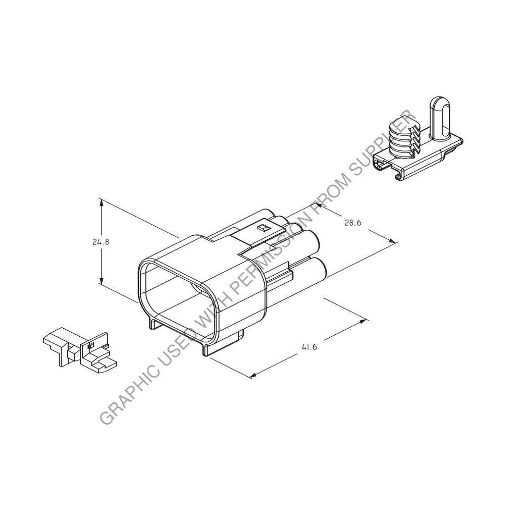 AFL E5222 001 RCPT-8CAV,Y1.5S,AFLE 5222 001