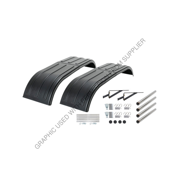 BTS TIKPF400 132XP KIT-FULL TANDEM FNDRS 2PC BLK PLY 132IN