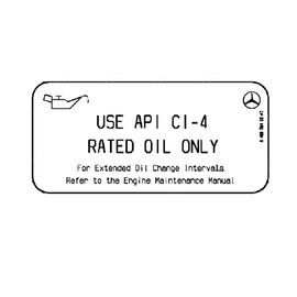DDE A4605840547 LABEL, OIL