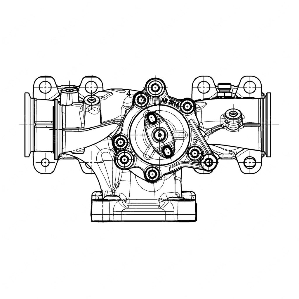 DDE A4721403314 EXHAUST MANIFOLD CENTER SECTION