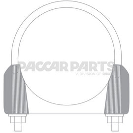 EC40HD CLAMP-EXHAUST WELDED SADDLE 4"