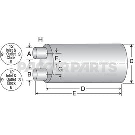 EMM86116 MUFFLER-TYPE 3-10 X 15"