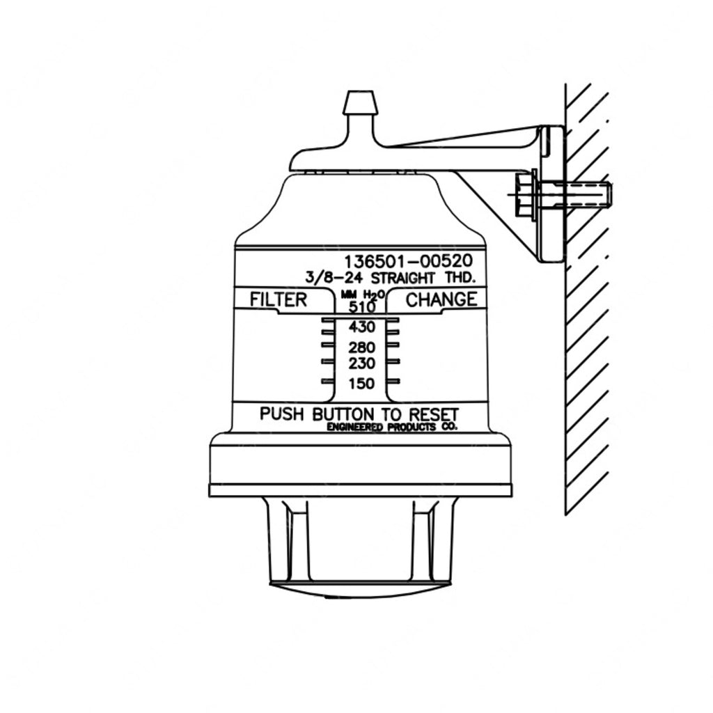 ENP AL36501 00520 GAUGE-AIR RESTRICTION INDICATOR,REMOTE,2