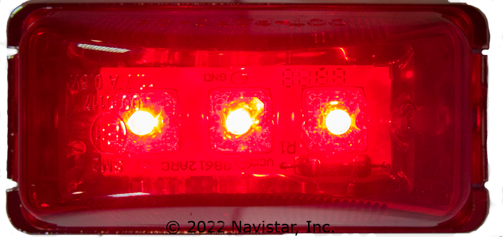 FLTCM25103R 3 LED, 2.5 RED, RECTANGULAR C
