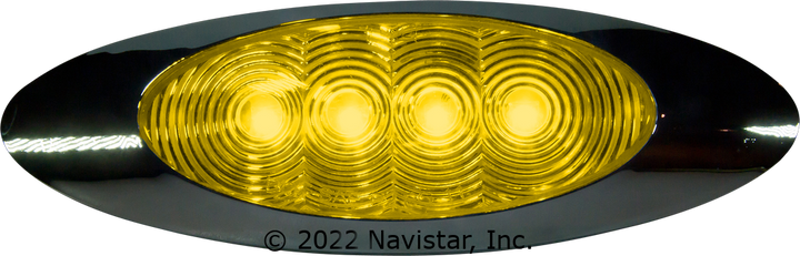 FLTCM60004AC 4 LED, OVAL AMBER/CLEAR SURFAC