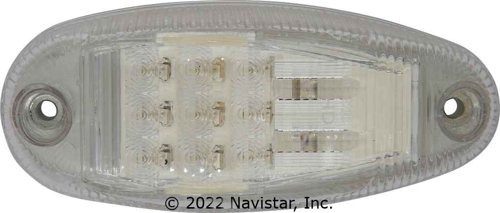 FLTCMN62011AC 11 LED, OVAL CLEAR /AMBER INTE