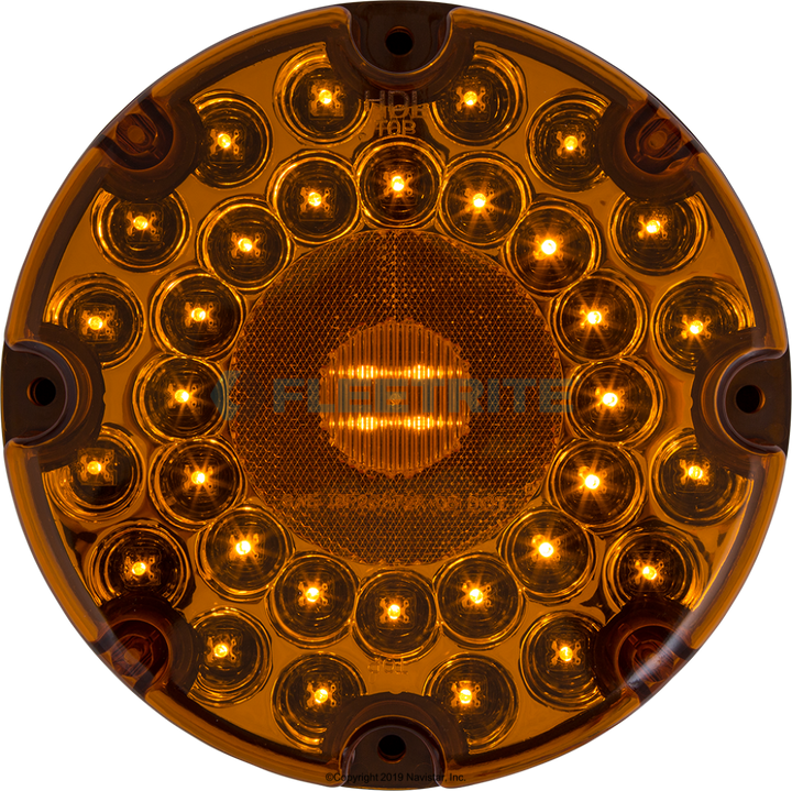 FLTPT70036A 7 AMBER BUS LIGHT S/T/T, 36 L