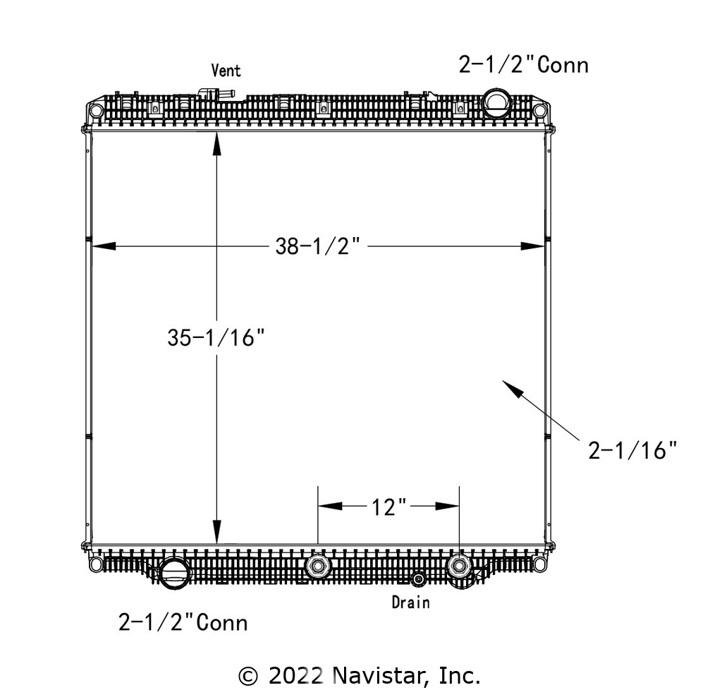 FLTRFCAS1721A FLEETRITE RADIATOR, FREIGHTLIN