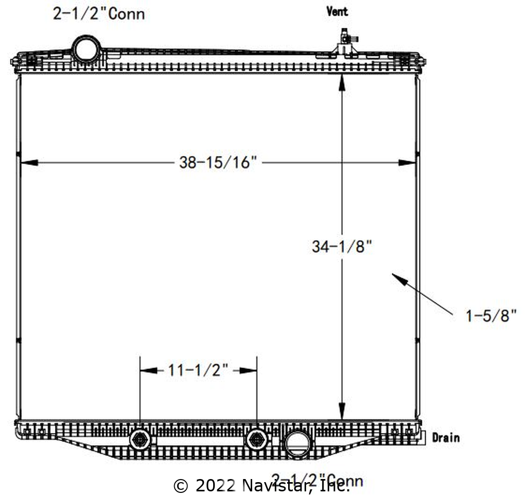 FLTRIHX1721 FLEETRITE RADIATOR, INTERNATIO