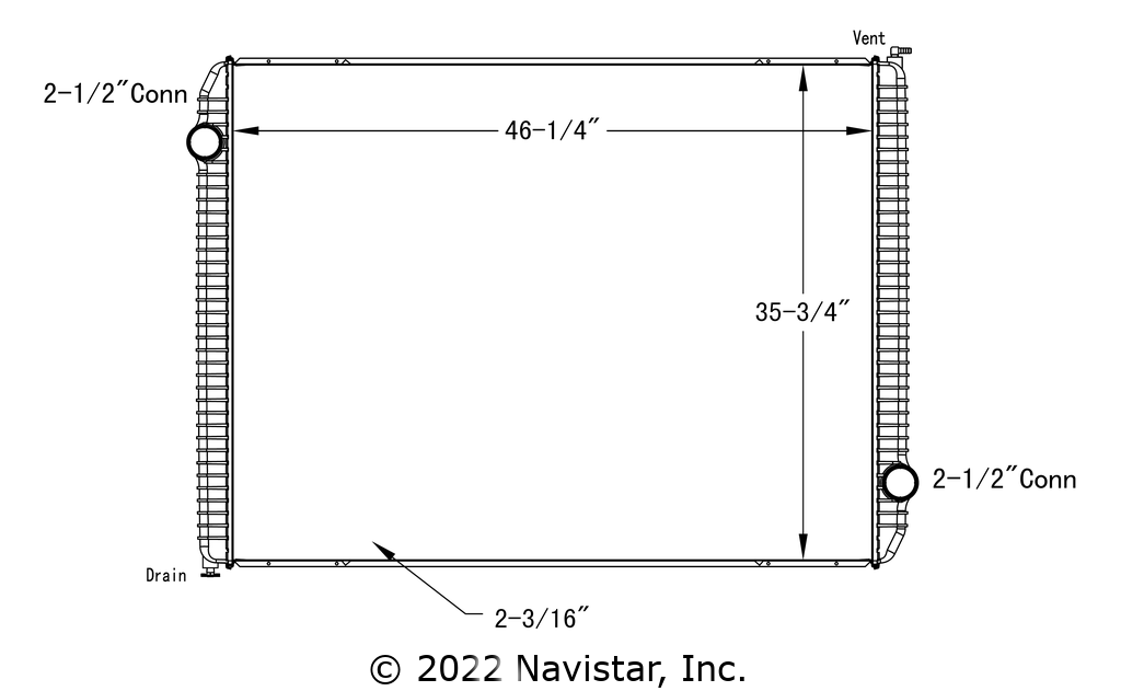 FLTRIWK0811 FLEETRITE RADIATOR, INTERNATIO