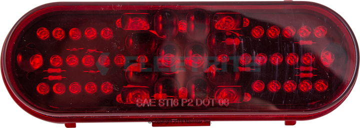 FLTSTT60042R 6 RED OVAL S/T/T, 42 LED