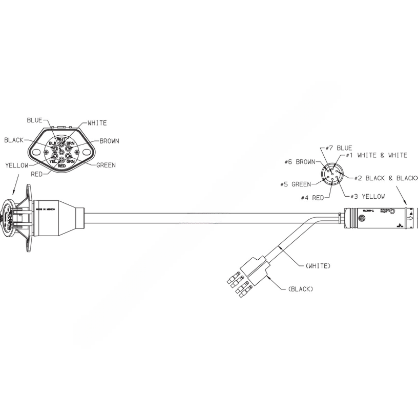GRO 01 6608E9 HARNESS-7-CONDUCTOR RECEPTABLE MAIN