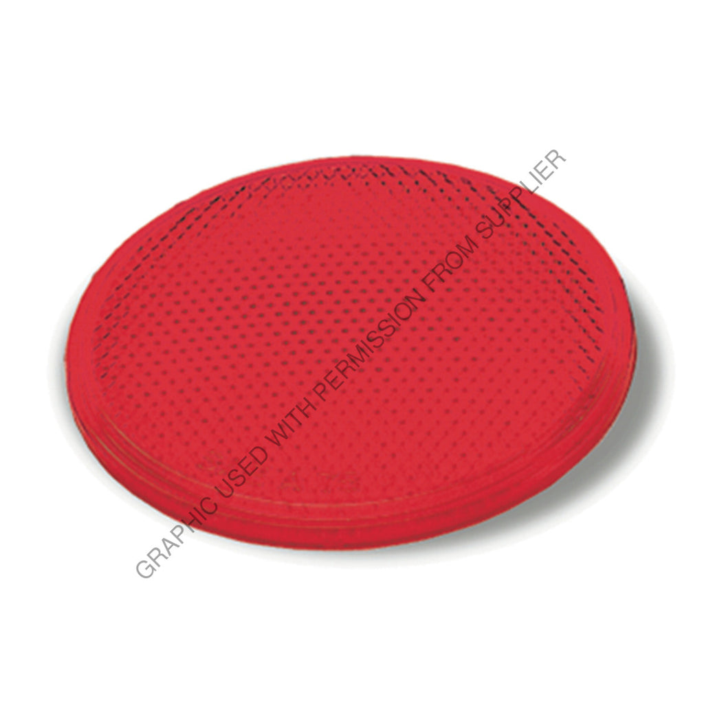 GRO 40052 5 RED PLASTIC RND REFL