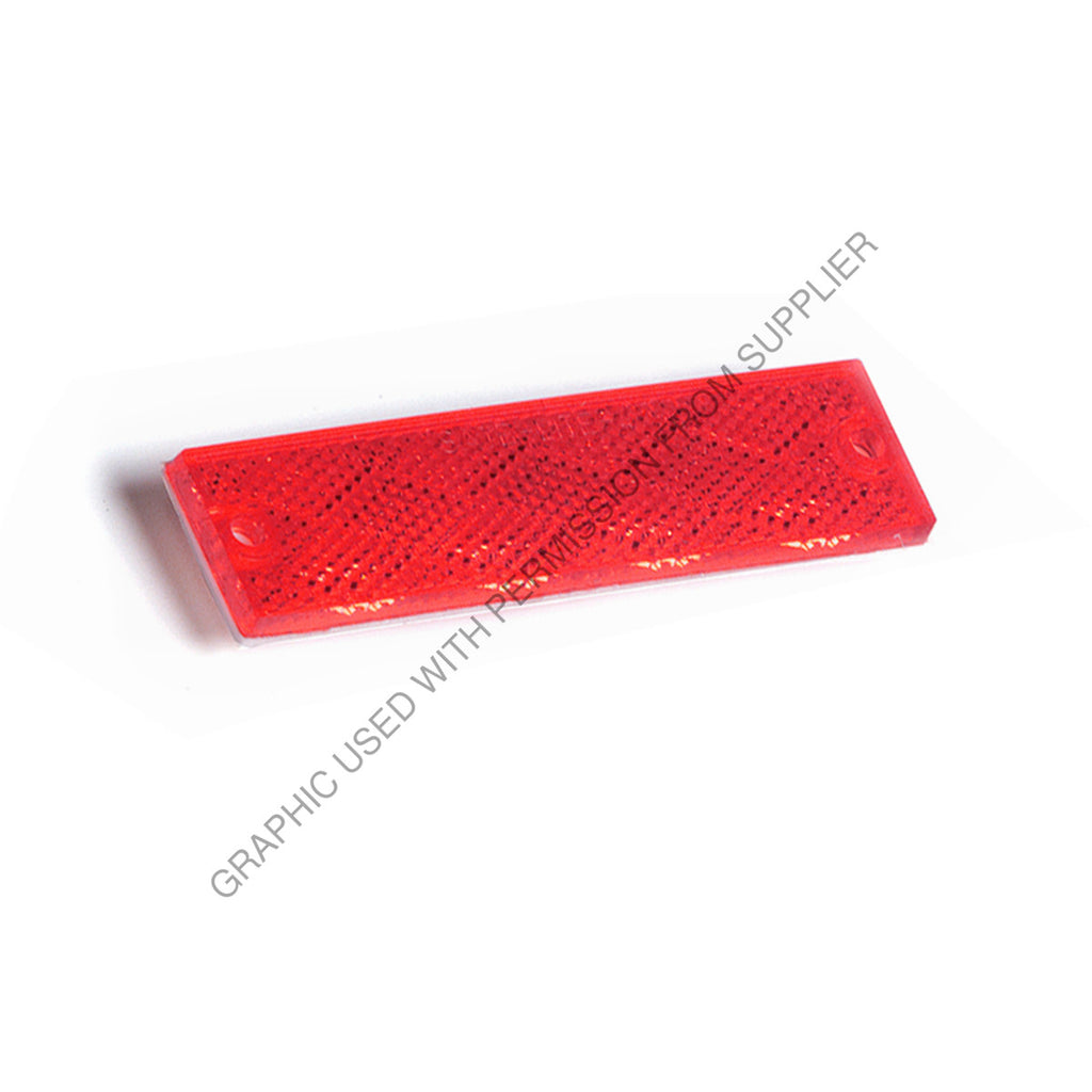 GRO 40132 REFLECTOR, RECTANGULAR, RED