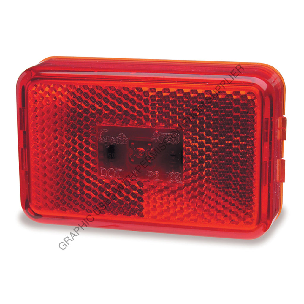 GRO 47502 LAMP CLR/MKR RED LED