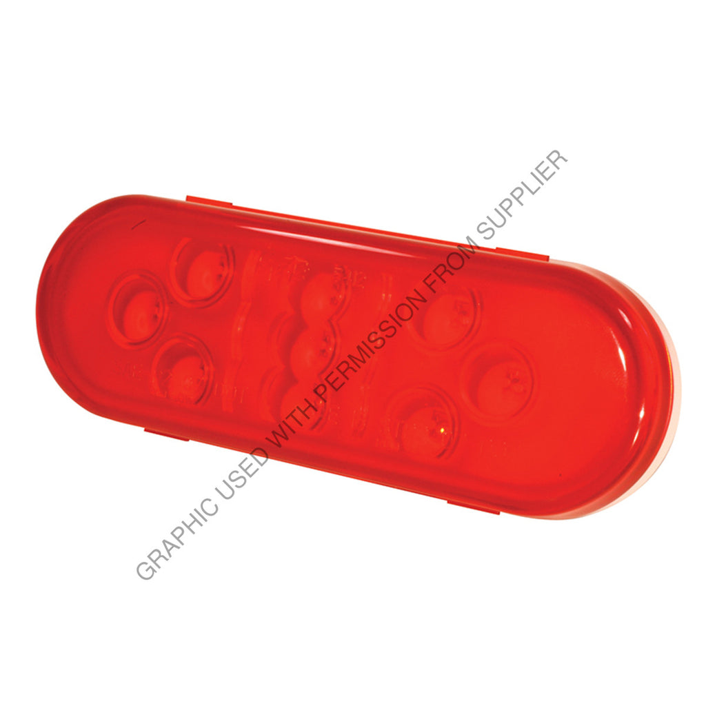 GRO 54132 STT LAMP, RED, OVAL, LED, MALE PIN,