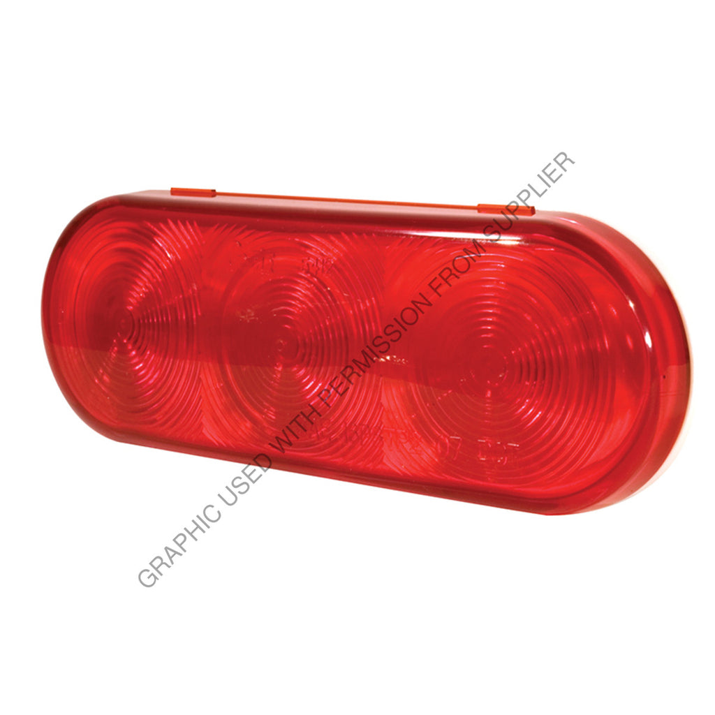 GRO 54172 STT LAMP, RED,OVAL, FEM PIN, 3 DIODE LED