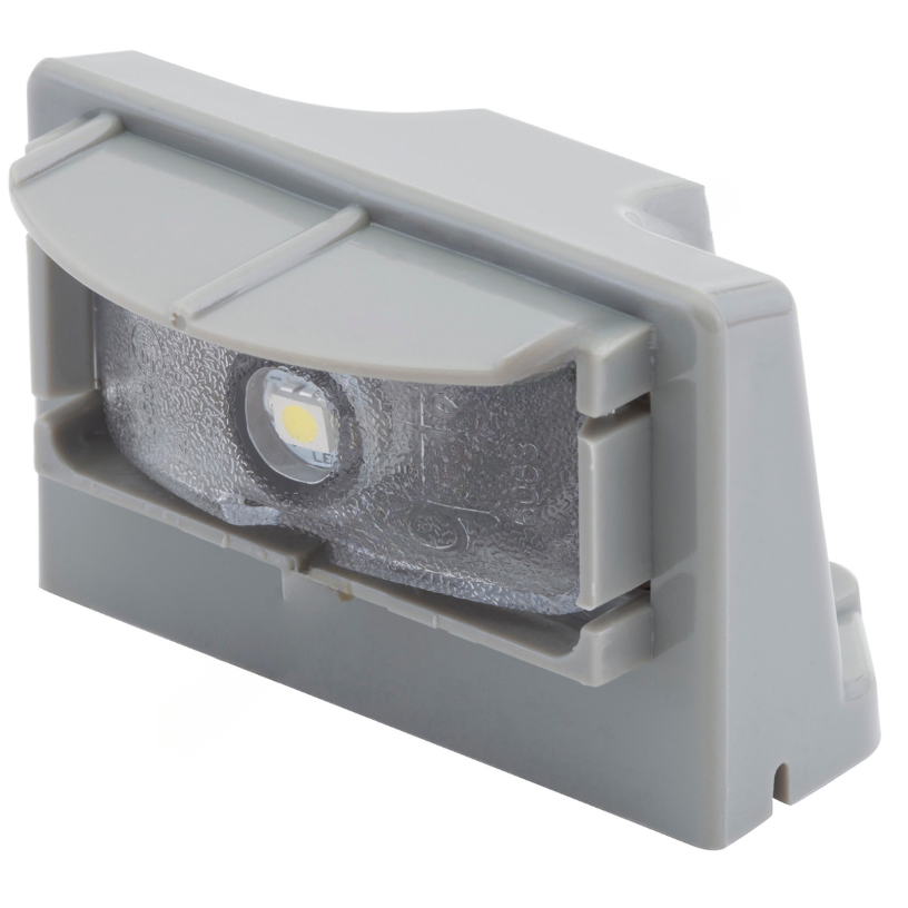 GRO 60681 MICRONOVA LED LICENSE LAMP WGREY MTG BRK