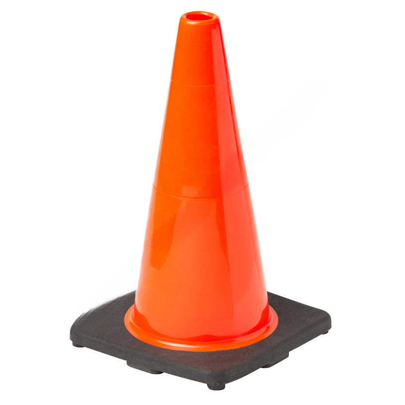 GRO 71440 TRAFFIC CONE, 18In.