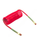 GRO 81 0012 R 12' COILED AIR SINGLE WITH 6 LEADS, RED