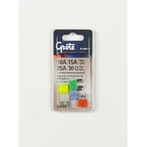 GRO 82 ANMI5 FUSE, LED MINI BLADE ASSORT 5PK